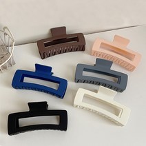 브리제트 13cm 빅사이즈 헤어 사각 무광 집게핀 대형 6P