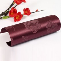 전통양단(대추자주색) 한복원단 테이블보, 전통양단(대추자주색)360x110