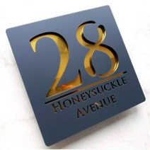 아크릴 스카시 글자 문자 숫자 간판 로고인포메이션 아이방 문패 개인화 된 레이저 커팅 하우스 표지판 거, 02 Grey and Gold_02 30x30cm