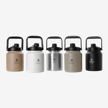 브루클린웍스 캠핑 물통 워터저그 2.5L 스테인리스 휴대용 보온 보냉 감성, 탄