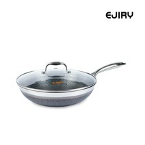 에지리 IH 스텐큐브 통3중 양면코팅 웍팬, 30cm