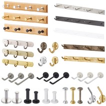 벽옷걸이 판 벽고정걸이 다용도고리 행거 후크 모자 가방 빈티지 원목, 01. 4단 사각, 백색, 1개