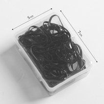 블랙 고무줄 머리끈 아기머리끈(70개)