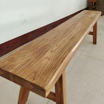고재 벤치 스툴 정원 나무 야외 옥상 긴 통나무 의자, 80 x 26 x 45cm