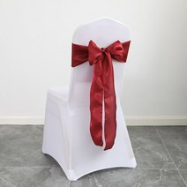 웨딩의자커버 리본 DIY 넥파티 호텔 연회 의자 장식 10/50/100 개/몫 새틴 새시 활 웨딩 매듭, [03] 100 개, [16] A20
