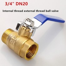 파이프연결 파이프조인트 황동 볼 밸브 34 dn20 bsp 암나사 티 타입 엘보우 배관, 내부 외부