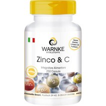 Warnke vital substances 아연 비타미나 C- 비타미나 C 300mg- 아연 5mg -250 캡슐 | Warnke 생명 물질, 3개