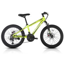 TK 기계식 21단 초등학생 MTB 자전거, 네온라임