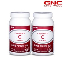 [GNC] 츄어블 비타민 C 100 (180정) 2개월분 x2병, 단품, 단품