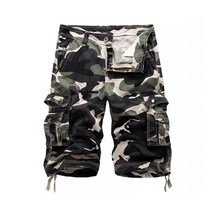 남성용 밀리터리 반바지 써머 비치 바지 카모플라쥬 넉넉한 작업용 남성 오버사이즈 29-40