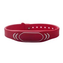 1Pcs 13.56MHz 1K S50 IC 여러 가지 빛깔의 팔찌 실리콘 방수 Keyfob NFC 태그 시계 RFID 손목 밴드 카드, 빨간