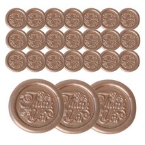 로맨틱노벰버 실링왁스 스티커, 실링왁스 스티커 24P 베이지펄 (땡큐)