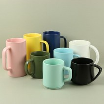 카페 무광 머그잔 모음 파스텔 마카롱 머그컵, 옐로우, 선택3-무광굽머그컵