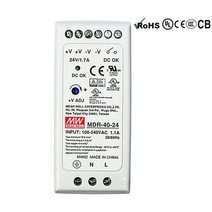 MEAN WELL 딘 레일 단일 출력 스위칭 전원 공급 장치 MDR-40-5 40W, 02 12V_01 100-240VAC