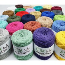 [니트펫] 리사 튜브 마크라메(Risa tube Macrame) / 소품실 가방실 마크라메실 - 구매 금액대별 사은품 증정/ 10개 구매 시 1개 더 행사, 19. 브라운
