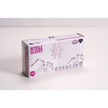 마라나타 니트릴 장갑 100매 대 중 소 다용도 위생 요리 장갑 블루 화이트, 중형