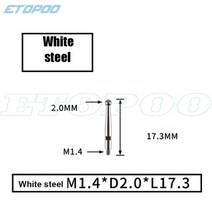 측량 용접18mm 길이 M2.0 다이얼 테스트 표시기 용 나사 접점 루비 팁 2mm 볼 직경 측정 분석 계측기 게이, 01 M1.4xL17.3 W