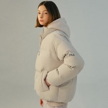 휠라 오버핏 코쿤 웰론 숏패딩_ (FE2DJD6104X_LGY)