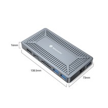 썬더볼트 독 서피스독 yottamaster usb 3.1 유형 c ssd 허브 m2 nvme ssd 독 모니터 복사 증폭기 확장 tfsd 카드 판독기 rj45 알루미늄 도킹, 공식 매장