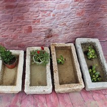 돌수반 노후 석조 어항 어항 돌석항아리 양어 야외 정원 맷돌 청석마조 경관 유수 장식 정원 꾸미기 연못, K275-한백옥 길이 60-66cm, U70-콤비네이션 워터 6