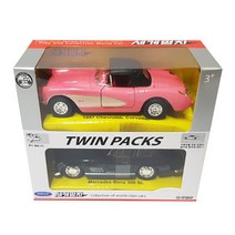 [토이천국] 세계명차 트윈팩 (L세트) / 2개 한세트 / 1957 쉐보레 콜벳 메르세데스 벤츠