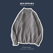 SweaterZY1441ZC여성 하프 터틀낵 스웨터 니트
