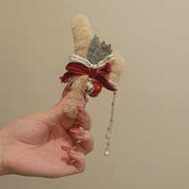 1+1 223 가을 겨울 플러시 벨 클램핑 클립 새해 헤어클로 머리핀 크랩 귀엽고 귀여운 여자 용 휴일 모자