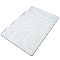 삼바텍 1+1 퓨어 PVC 놀이방매트 대형 140x200cm 유아 어린이 거실 아이방 층간소음방지 매트, 헤링본화이트