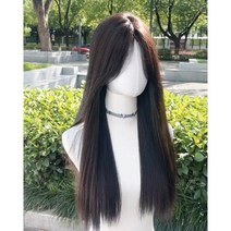 ANYOU 여성 롱 웨이브 통가발, 2#흑갈색, 1개