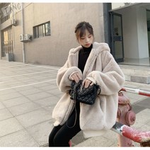 TANC여성 후리스 밍크 퍼 겨울 점퍼 코트 겨울 패딩