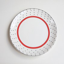 클레어 빈티지 브런치 카페 앤틱 접시 그릇 모음, 옵션4.도트 튤립 접시-접시B