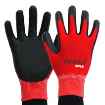 오런 후디스 에어폼 NBR코팅 작업용장갑, 레드 M, 5개