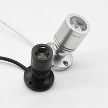 LED USB 5V 스포트 라이트 1W 표면 장착 캐비닛 쇼케이스 카운터 쥬얼리 램프 회전 각도 미니, 03 빨간_02 3W_02 Black