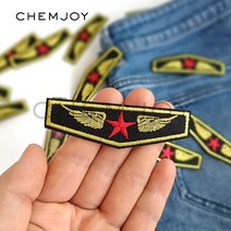 계급장 소방 경찰 군인 1+1 자수 패치에 2pcs 군사 전술 의류 철 레드 스타 골드 날개 육군 순위 배지 옷 스티커 유니폼 appliq