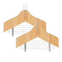 모노먼트 원목 정장 옷걸이, 혼합 색상, 10개