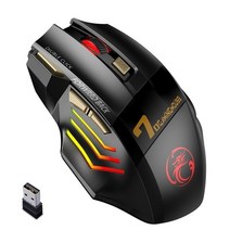 무선 레이저 게이밍 마우스 rgb 게이머 컴퓨터 인체 공학적 게임 무음 충전식 usb 노트북 pc, 협력사, 무선 마우스