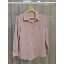 실크 화이트 블라우스 소라색 셔츠