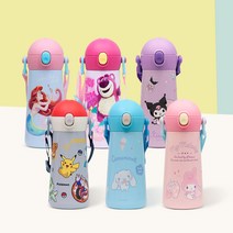 릴팡 더보틀 원터치 어깨끈 이중스텐 물통, (583494), 포켓몬스터, 460ml