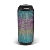 ANCOBER 무선 블루투스 Speaker Portable 15W Stereo Sound with 멀티 LE, Black2