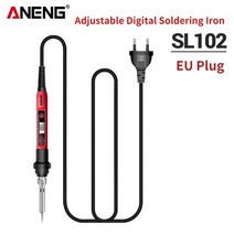 우드버닝 나무 인두기 디지털 전기 납땜 인두 가변 온도 용접 스탠드 솔더 목공예, sl102 유럽 플러그