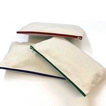 야나 지퍼 파우치(2가지 사이즈), 짧은파우치 - 파랑