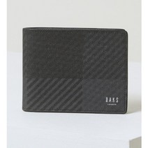 닥스 블랙 체크 가죽 반지갑