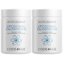 Codeage 코드에이지 리포솜 글루타치온 보충제 2팩 180267, 60 Count (Pack of 2) -용량 및 사이즈