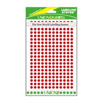 원형스티커303-3/적색C306갑15개입