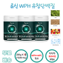 에너데이 류신WPH유청단백질280g 유청농축단백분말 아미노액티브BCAA 비타민미네랄믹스-SA L로이신 완두단백분말 WPC 류신 구아검 다양한 영양 HH 에이치에이치 수크랄로스, 3통, 280g