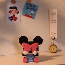 키덜트 레고 귀여운 미키 미니 마우스 캐릭터 블록 친구 선물, BL