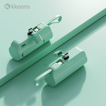 포켓 거치대겸용 C타입/8핀 일체형 보조배터리 5000mA, C타입, MON-P-MINI5000(C타입)