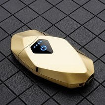리아 리아 고급 USB 충전 전기 전자 지포 선물용 라이타 플라즈마 터보 아크 라이터, 골드
