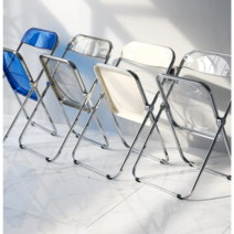 베가 폴라 투명 접이식의자 17colors, 크림 (PET), 1개