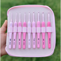 Ogfaour 핑크로즈 코바늘 세트 뜨개질코바늘셋트, 상세페이지 참조, 상세페이지 참조